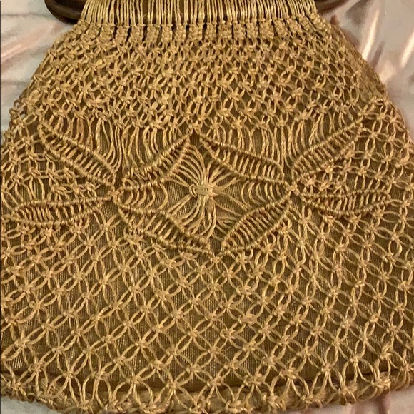 Vintage Handmade wood handled bag - Picture 2 of 8